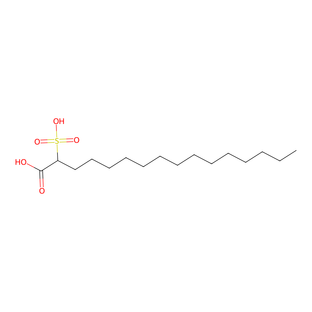 2-Sulphopalmitic acid molecular structure, CAS 1782-10-1