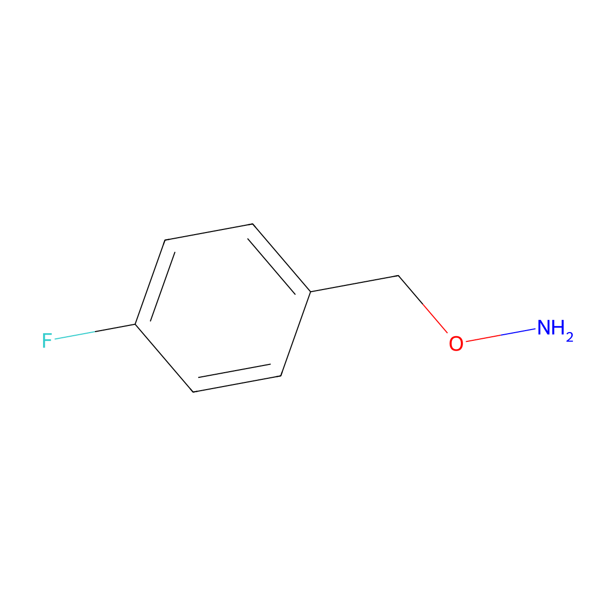 O-[(4-fluorophenyl)methyl]hydroxylamine molecular structure, CAS 1782-40-7