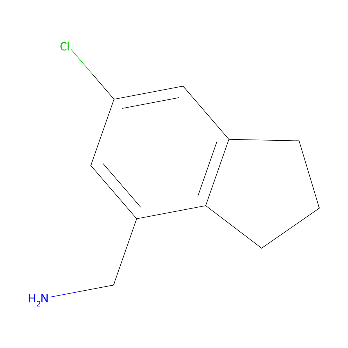 1-(6-chloro-2,3-dihydro-1H-inden-4-yl)methanamine molecular structure, CAS 1782006-91-0