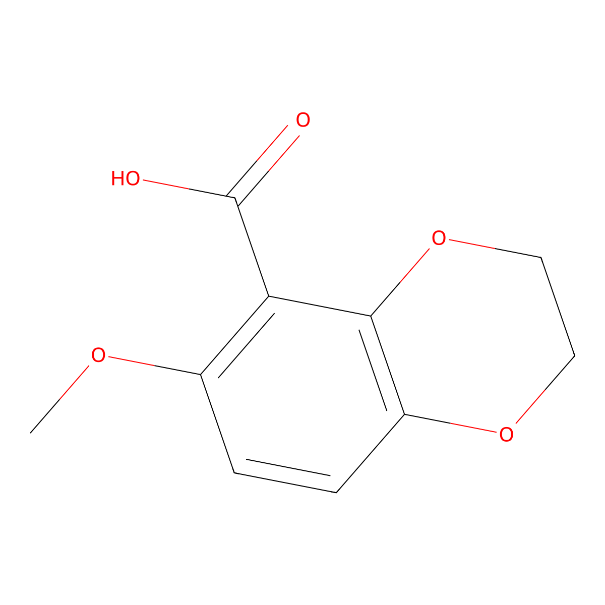 6-Methoxy-2,3-dihydrobenzo[b][1,4]dioxine-5-carboxylic acid molecular structure, CAS 1782013-60-8