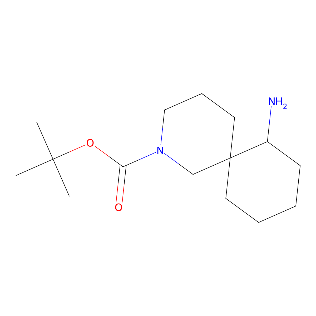 Tert-butyl 7-amino-2-azaspiro(5.5)undecane-2-carboxylate molecular structure, CAS 1782013-76-6
