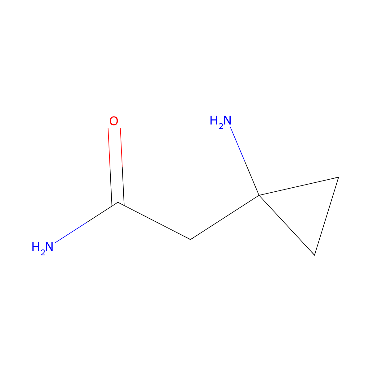2-(1-Aminocyclopropyl)acetamide molecular structure, CAS 1782016-16-3