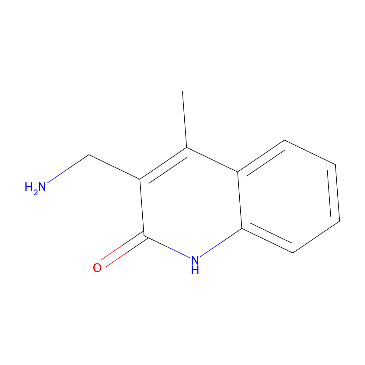 3-(Aminomethyl)-4-methylquinolin-2(1H)-one molecular structure, CAS 1782019-42-4