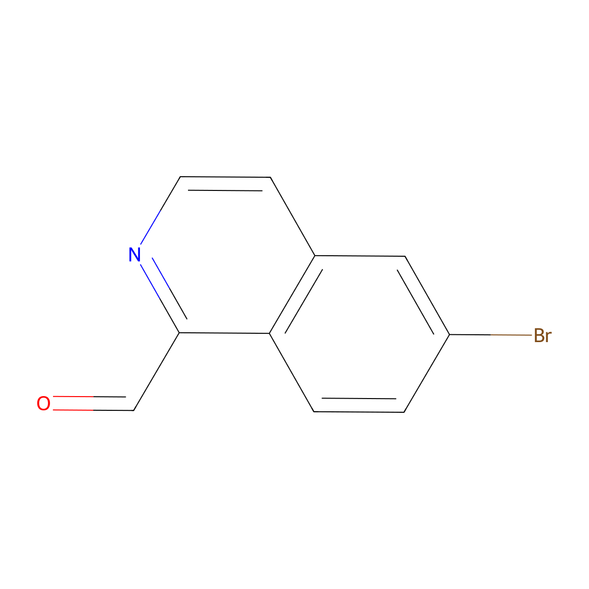 6-Bromoisoquinoline-1-carbaldehyde molecular structure, CAS 1782021-44-6