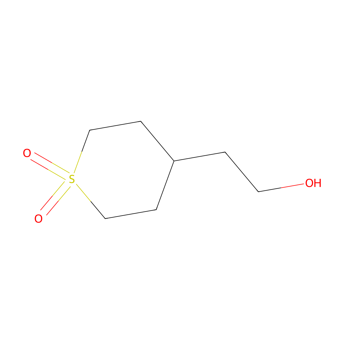 4-(2-Hydroxyethyl)-1lambda6-thiane-1,1-dione molecular structure, CAS 1782025-98-2
