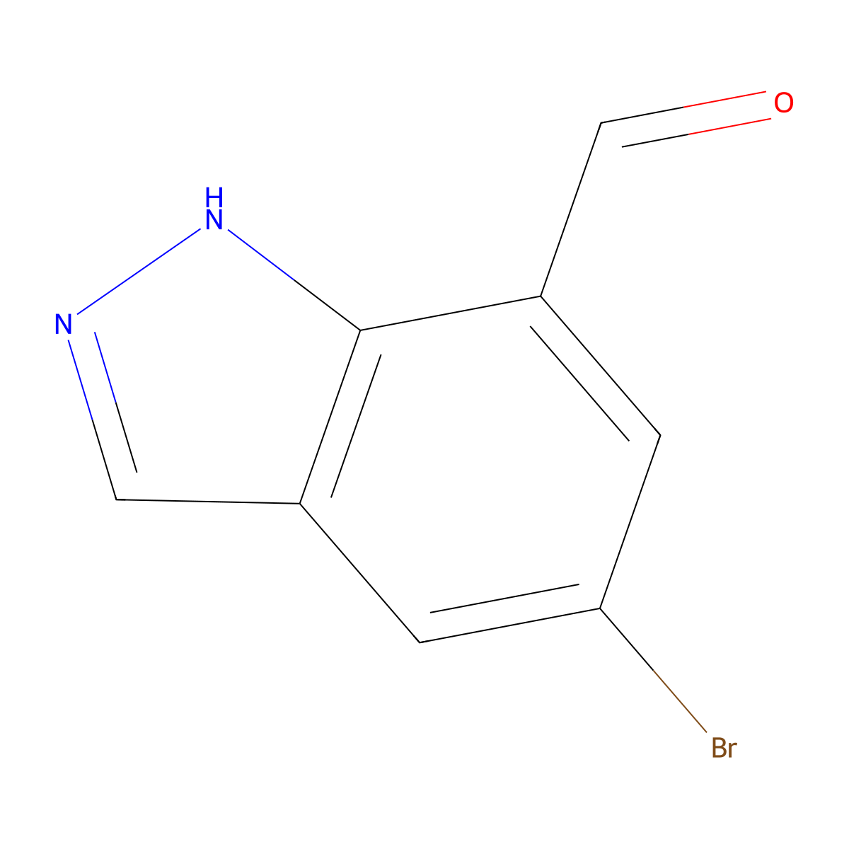 5-Bromo-1H-indazole-7-carbaldehyde molecular structure, CAS 1782027-33-1