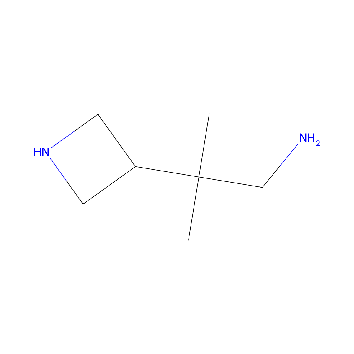 2-(Azetidin-3-yl)-2-methylpropan-1-amine molecular structure, CAS 1782030-31-2