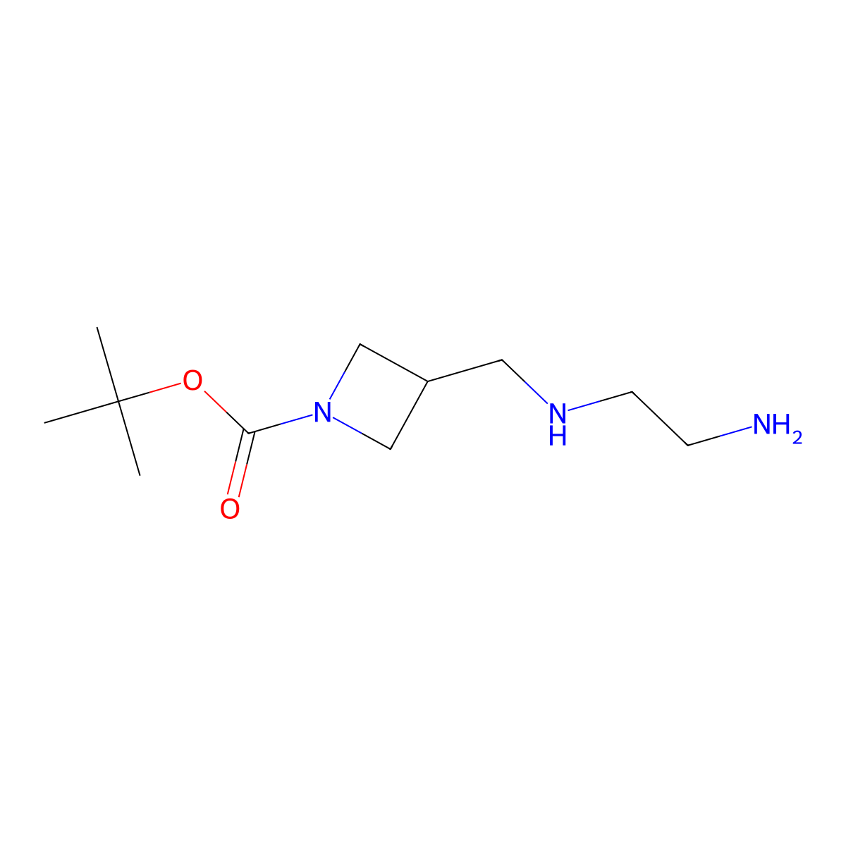 Tert-butyl 3-[(2-aminoethylamino)methyl]azetidine-1-carboxylate molecular structure, CAS 1782038-02-1