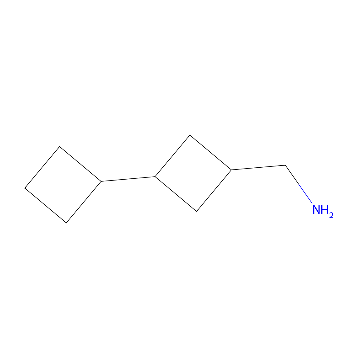 (3-Cyclobutylcyclobutyl)methanamine molecular structure, CAS 1782038-12-3