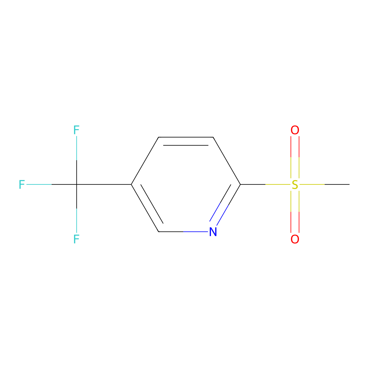 2-Methylsulfonyl-5-trifluoromethylpyridine molecular structure, CAS 178204-50-7