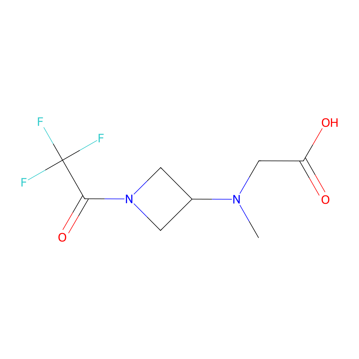 2-{Methyl[1-(trifluoroacetyl)azetidin-3-yl]amino}acetic acid molecular structure, CAS 1782043-70-2