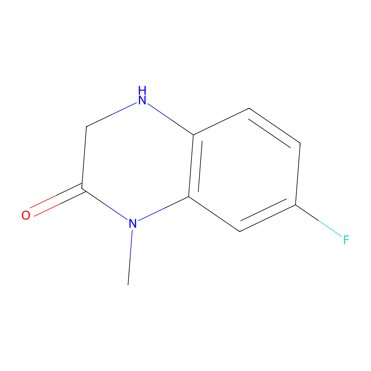 7-Fluoro-3,4-dihydromethylquinoxaline-2(1H)-one molecular structure, CAS 1782047-35-1