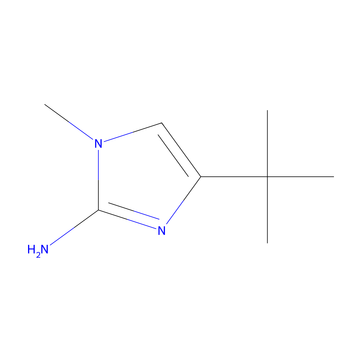 4-(tert-Butyl)-1-methyl-1H-imidazol-2-amine molecular structure, CAS 1782050-61-6