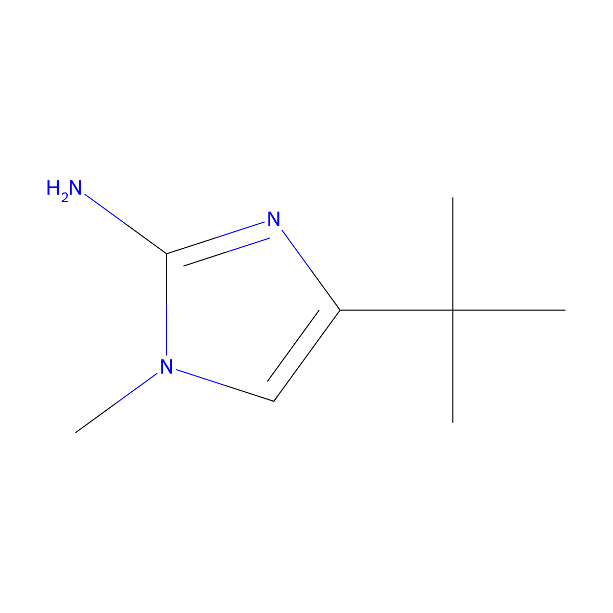 4-(tert-Butyl)-1-methyl-1H-imidazol-2-amine molecular structure, CAS 1782050-61-6