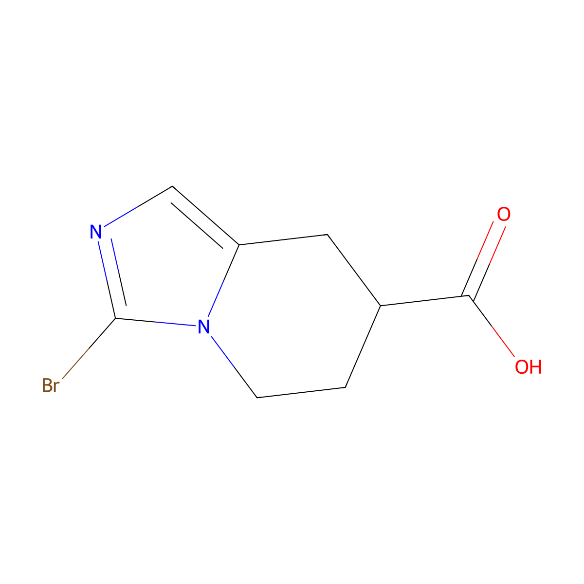 3-bromo-5H,6H,7H,8H-imidazo[1,5-a]pyridine-7-carboxylic acid molecular structure, CAS 1782051-01-7