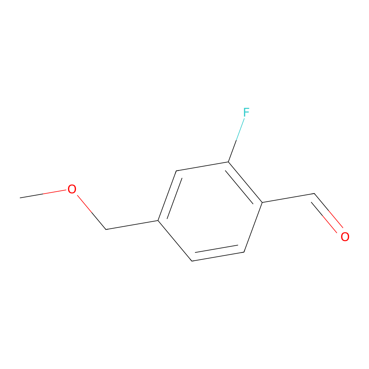 2-Fluoro-4-(methoxymethyl)benZaldehyde molecular structure, CAS 1782055-76-8