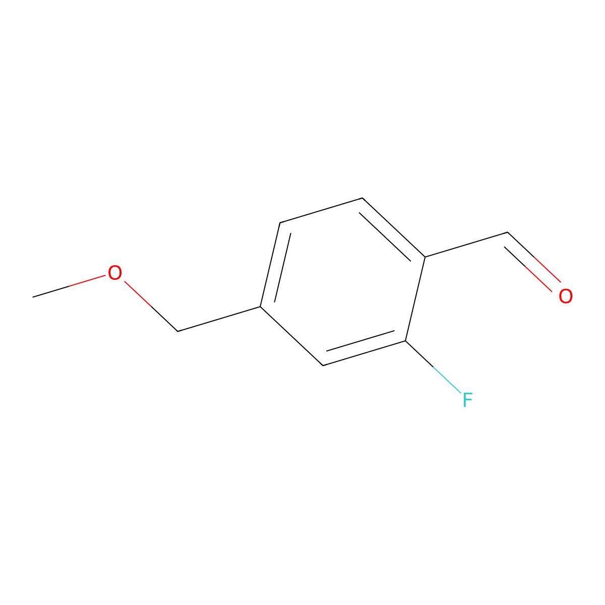 2-Fluoro-4-(methoxymethyl)benZaldehyde molecular structure, CAS 1782055-76-8
