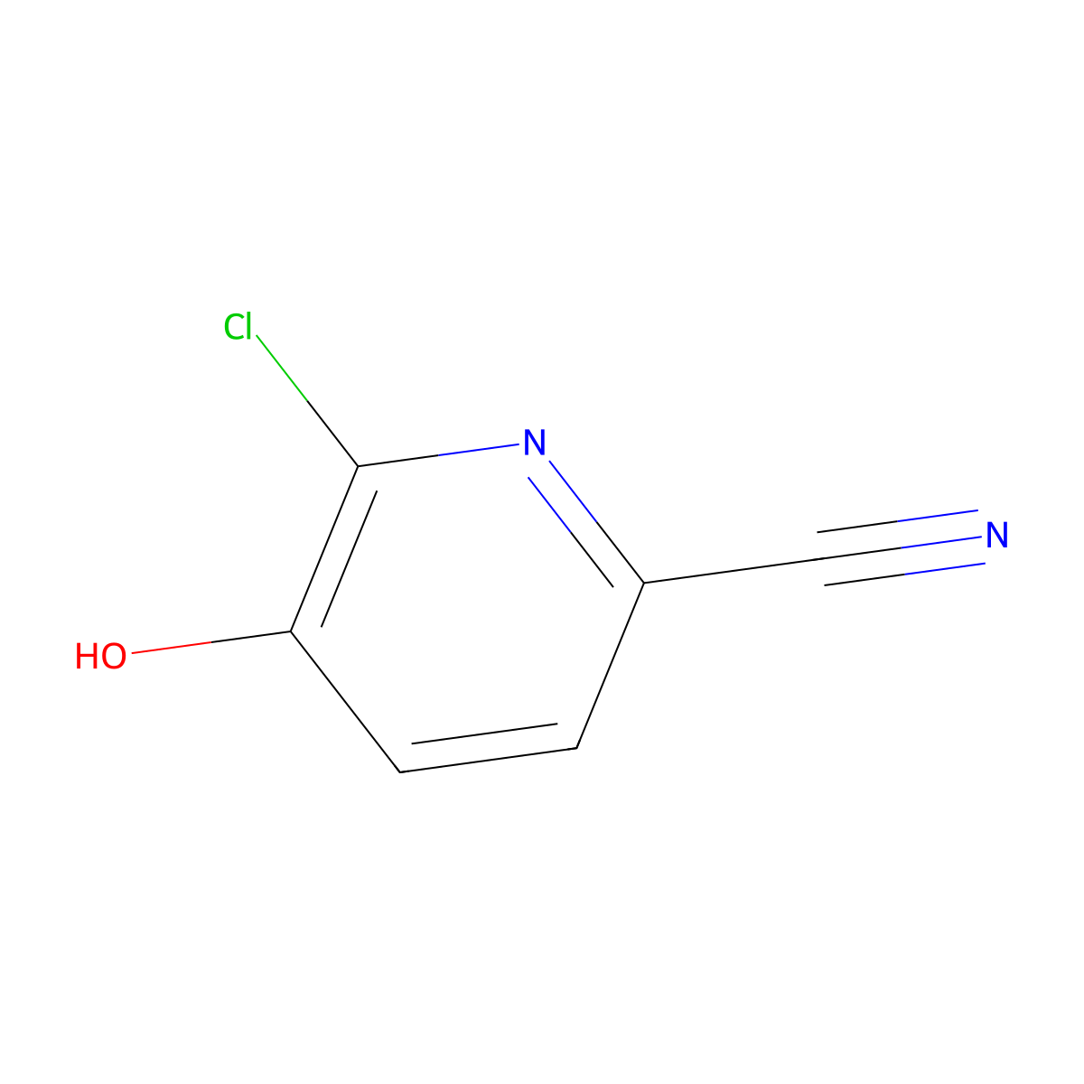 6-Chloro-5-hydroxypicolinonitrile molecular structure, CAS 1782056-32-9