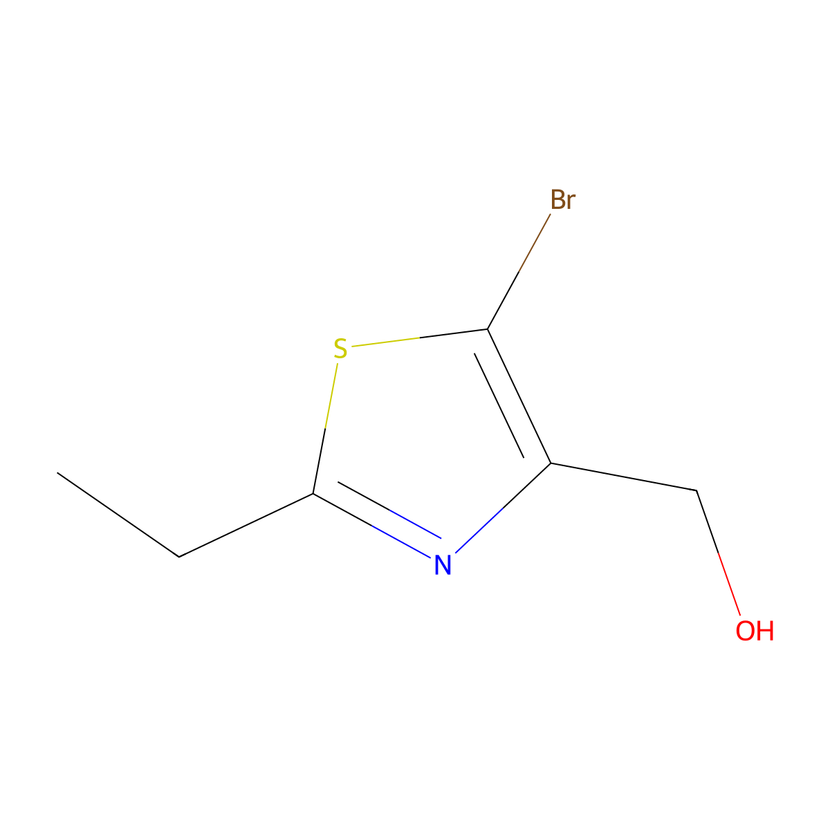 (5-Bromo-2-ethyl-1,3-thiazol-4-yl)methanol molecular structure, CAS 1782057-60-6