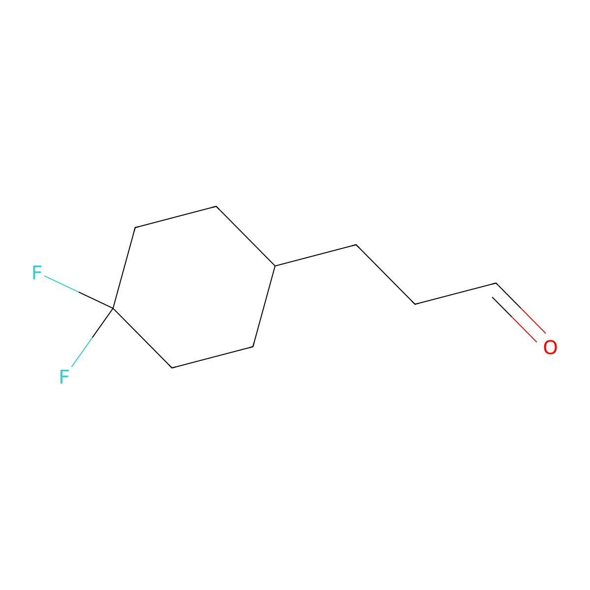 3-(4,4-Difluorocyclohexyl)propanal molecular structure, CAS 1782083-92-4