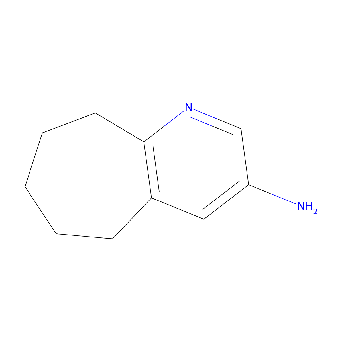 6,7,8,9-tetrahydro-5H-cyclohepta[b]pyridin-3-amine molecular structure, CAS 178209-28-4
