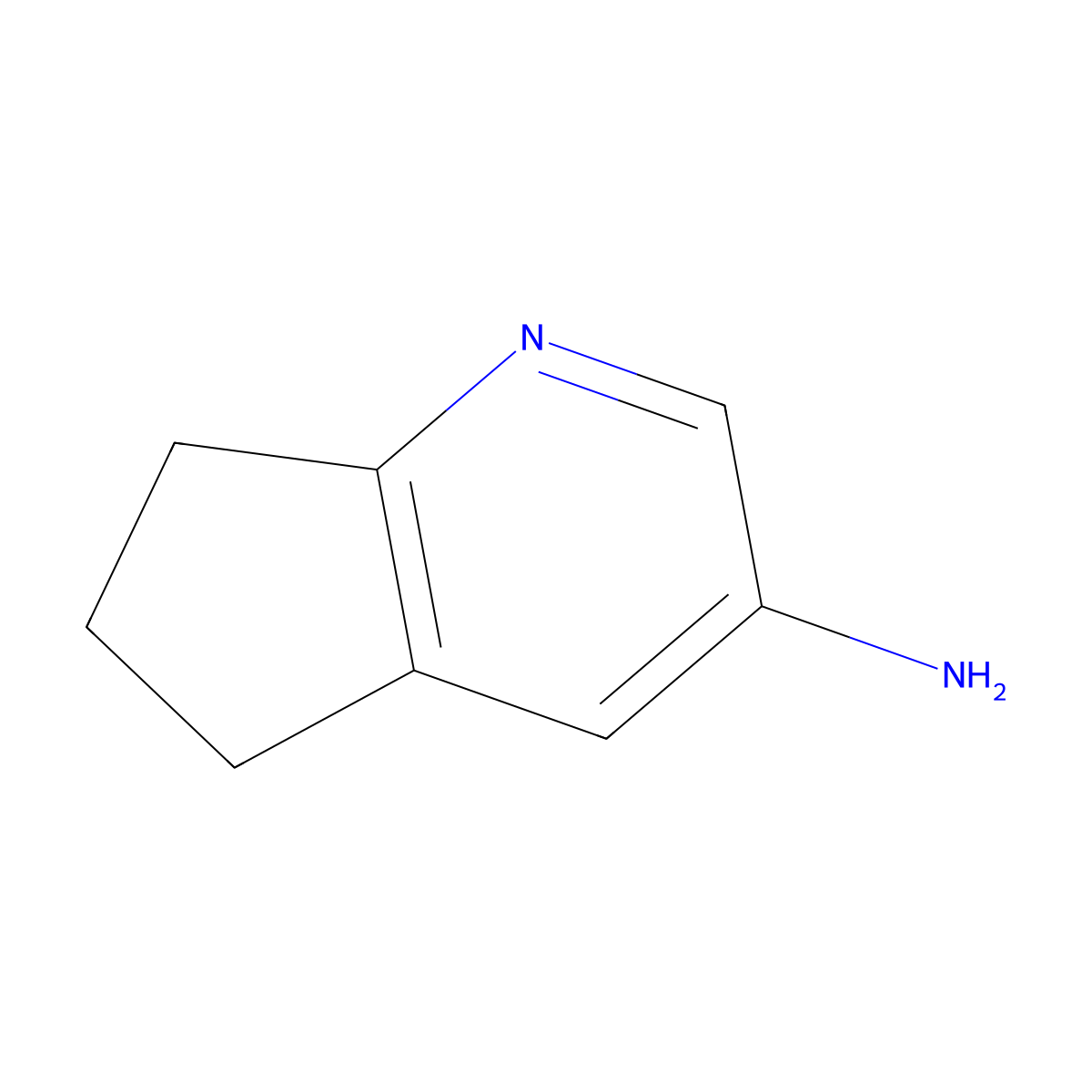 5H,6H,7H-cyclopenta[b]pyridin-3-amine molecular structure, CAS 178209-29-5