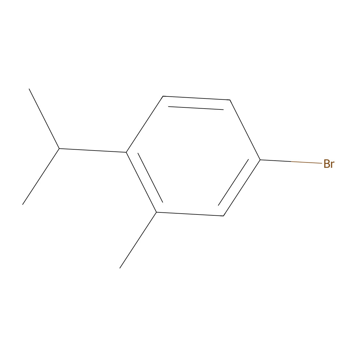 4-Bromo-1-isopropyl-2-methylbenzene molecular structure, CAS 17821-06-6