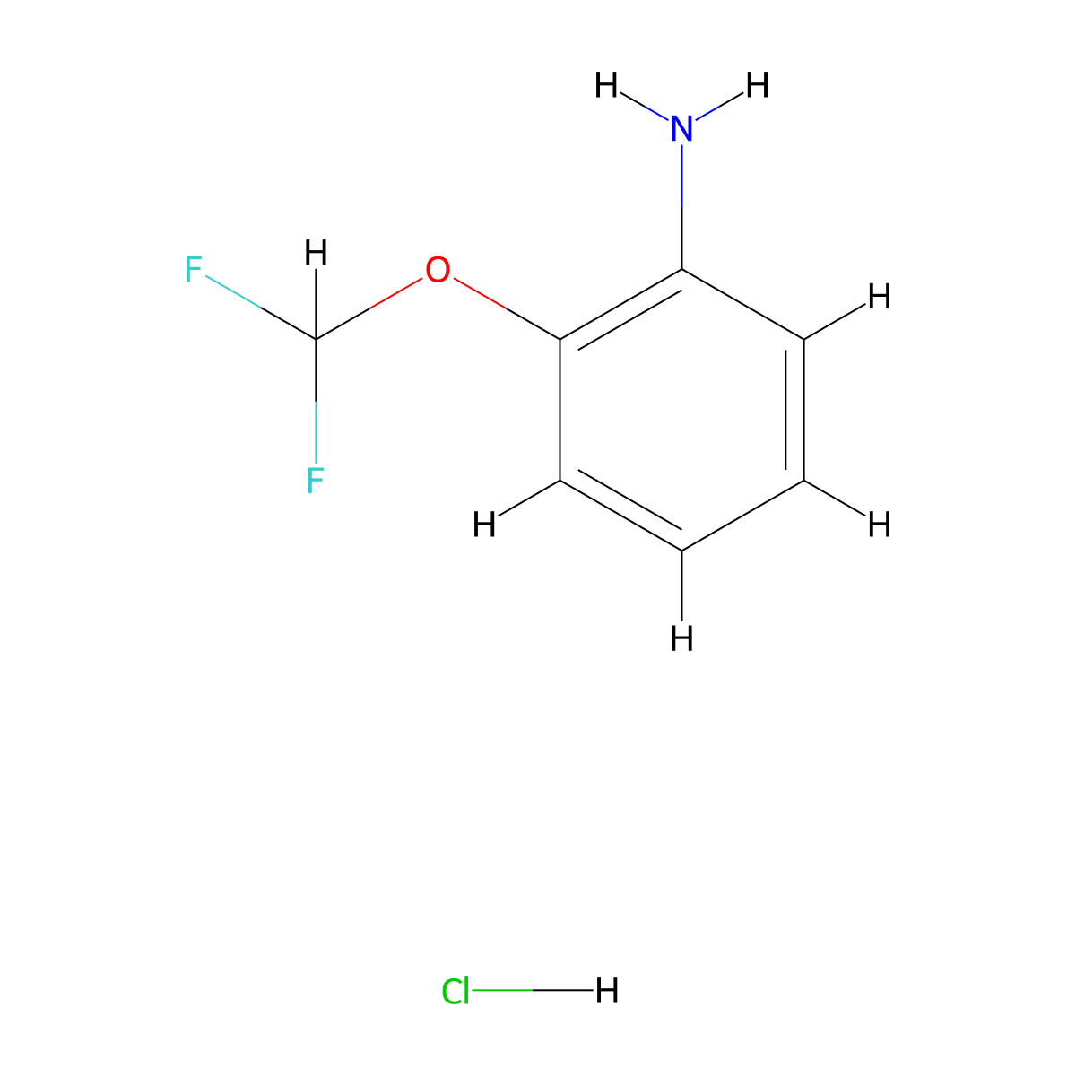 2-(Difluoromethoxy)aniline hydrochloride molecular structure, CAS 1782109-33-4