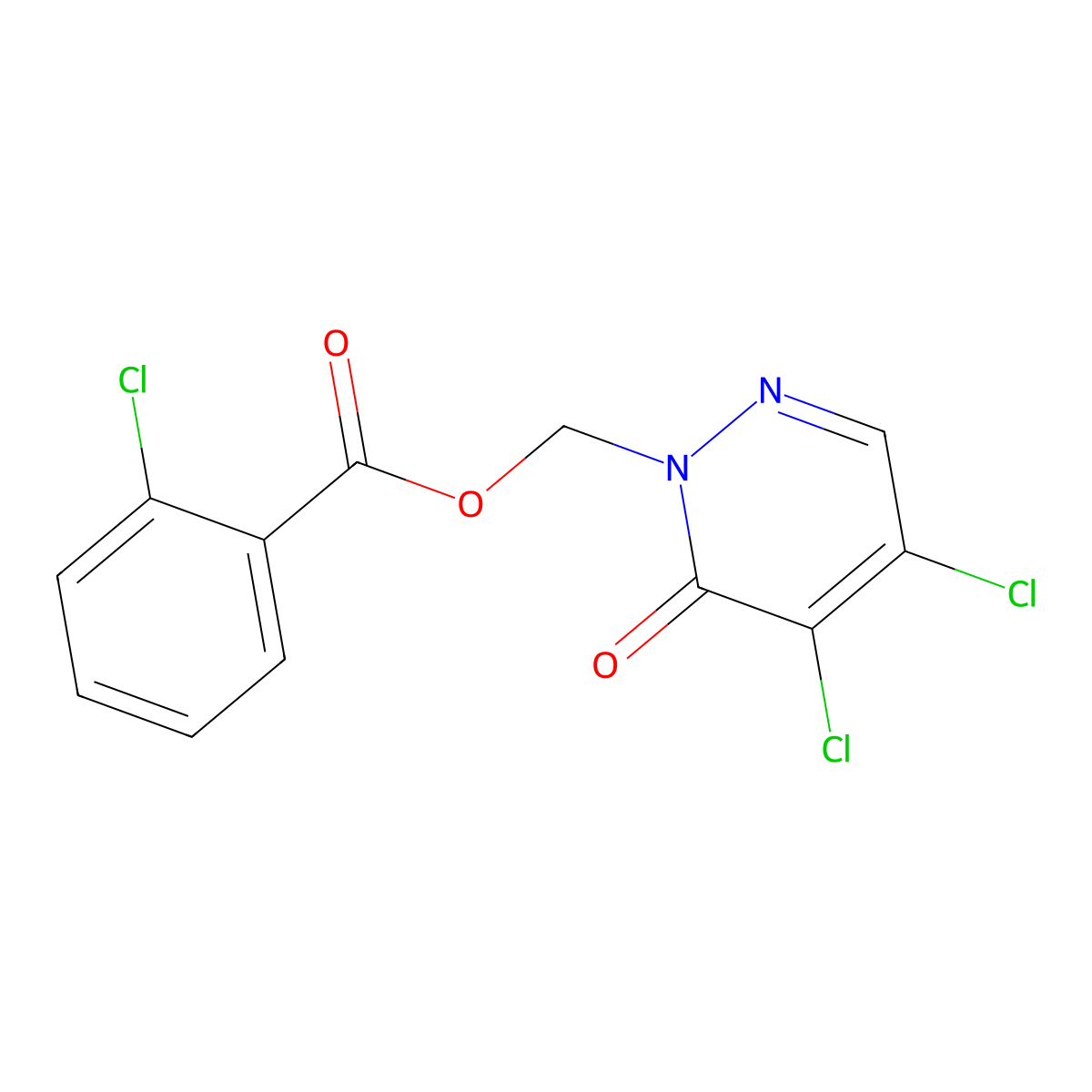 [4,5-dichloro-6-oxo-1(6H)-pyridazinyl]methyl 2-chlorobenzenecarboxylate molecular structure, CAS 178211-07-9