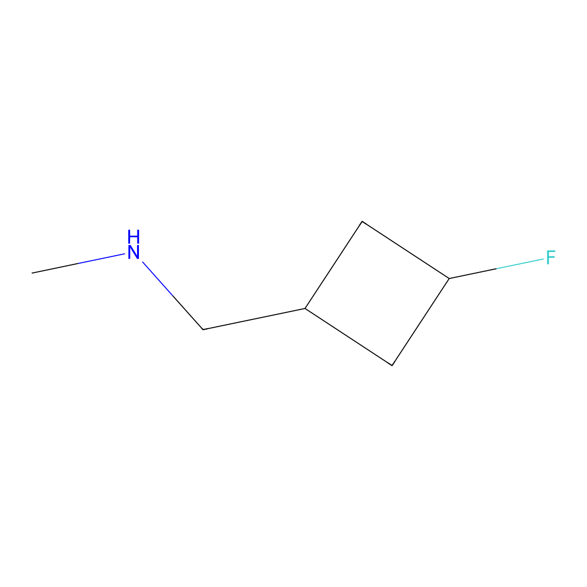 [(3-Fluorocyclobutyl)methyl](methyl)amine molecular structure, CAS 1782145-31-6
