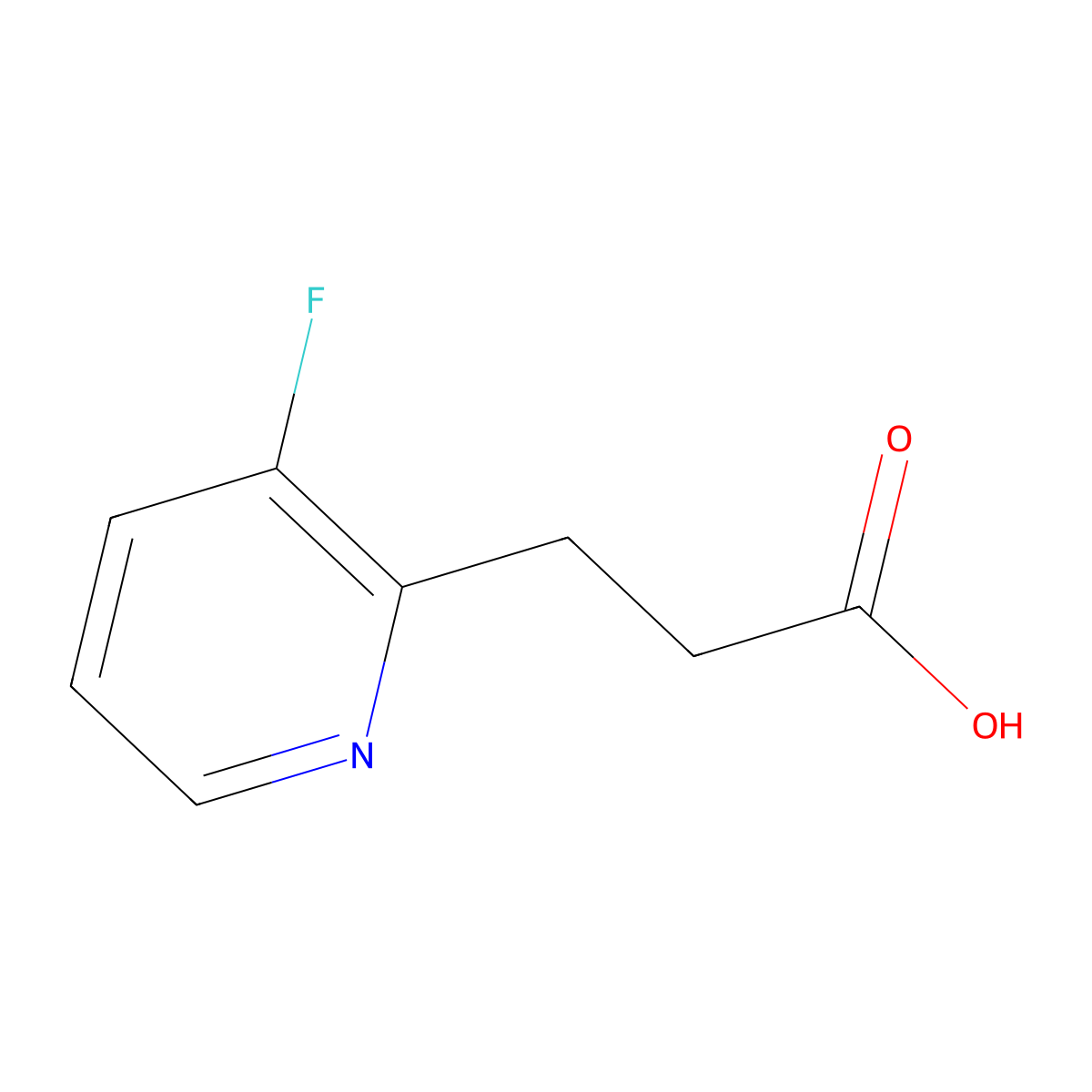 3-(3-Fluoropyridin-2-yl)propanoic acid molecular structure, CAS 1782147-08-3