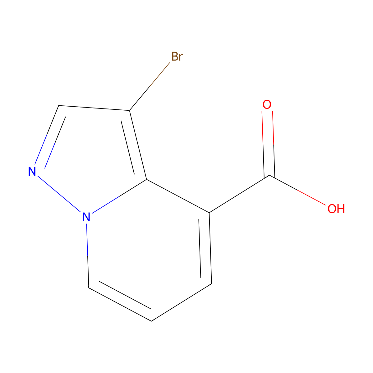 3-Bromopyrazolo[1,5-a]pyridine-4-carboxylic acid molecular structure, CAS 1782194-76-6