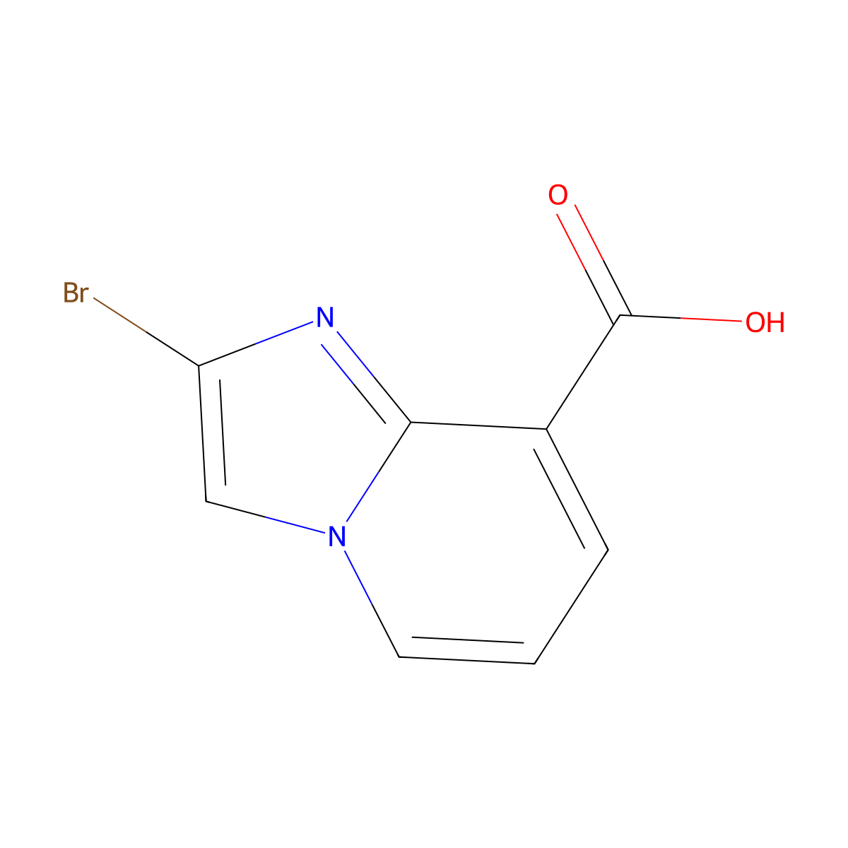 2-Bromoimidazo[1,2-a]pyridine-8-carboxylic acid molecular structure, CAS 1782194-82-4