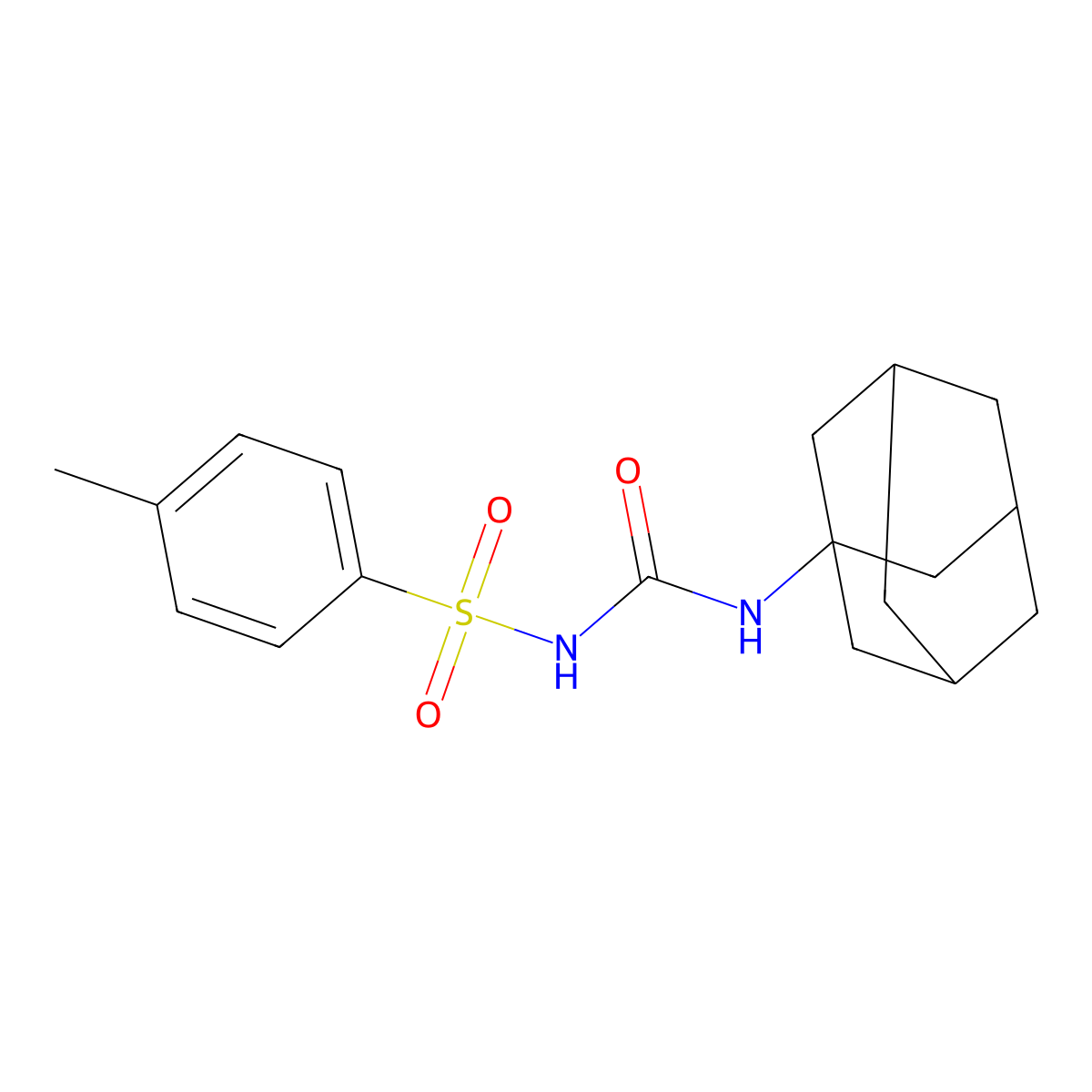 N-p-Tolylsulfonyl-N'-1-adamantylurea molecular structure, CAS 17822-61-6
