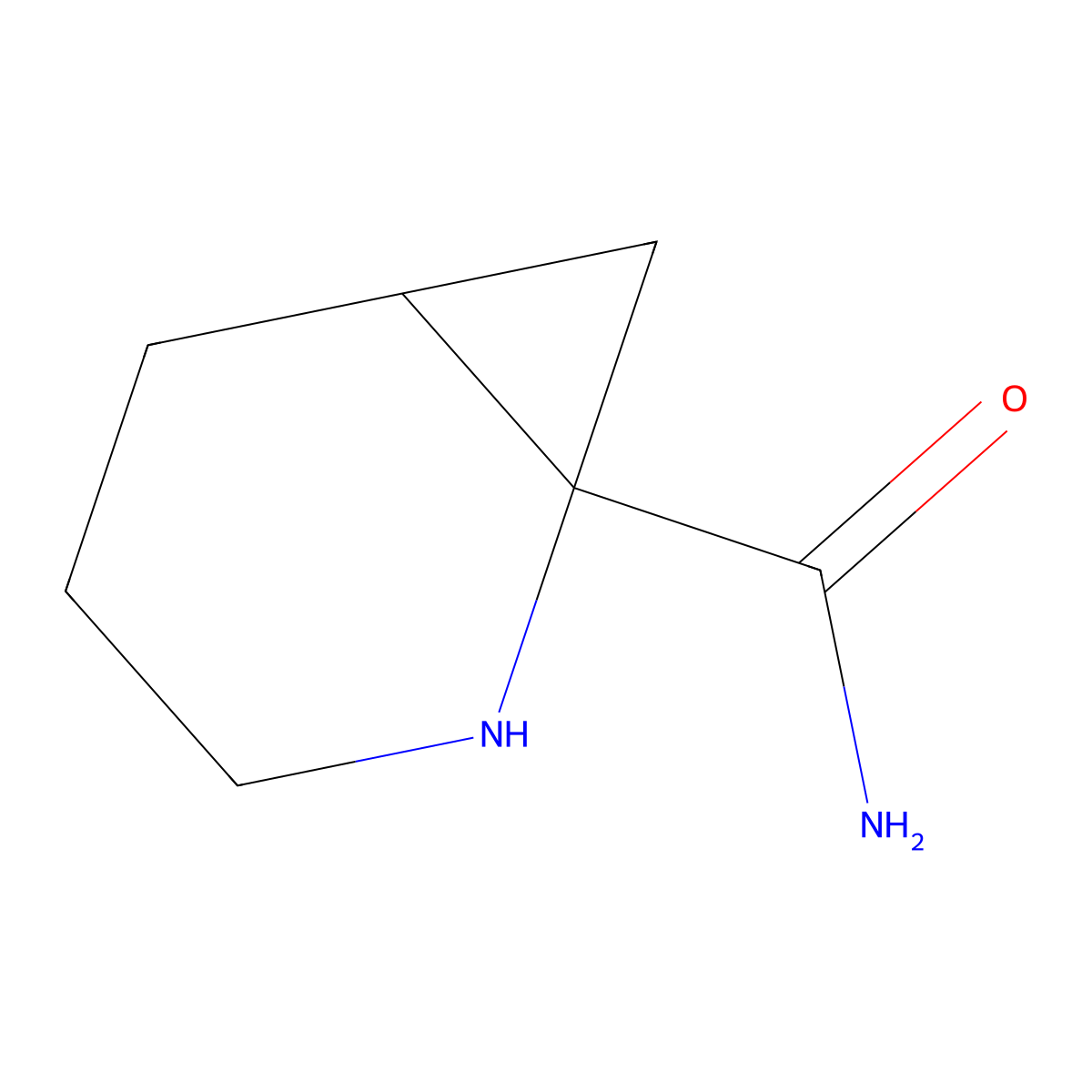 2-Azabicyclo[4.1.0]heptane-1-carboxamide molecular structure, CAS 1782201-22-2