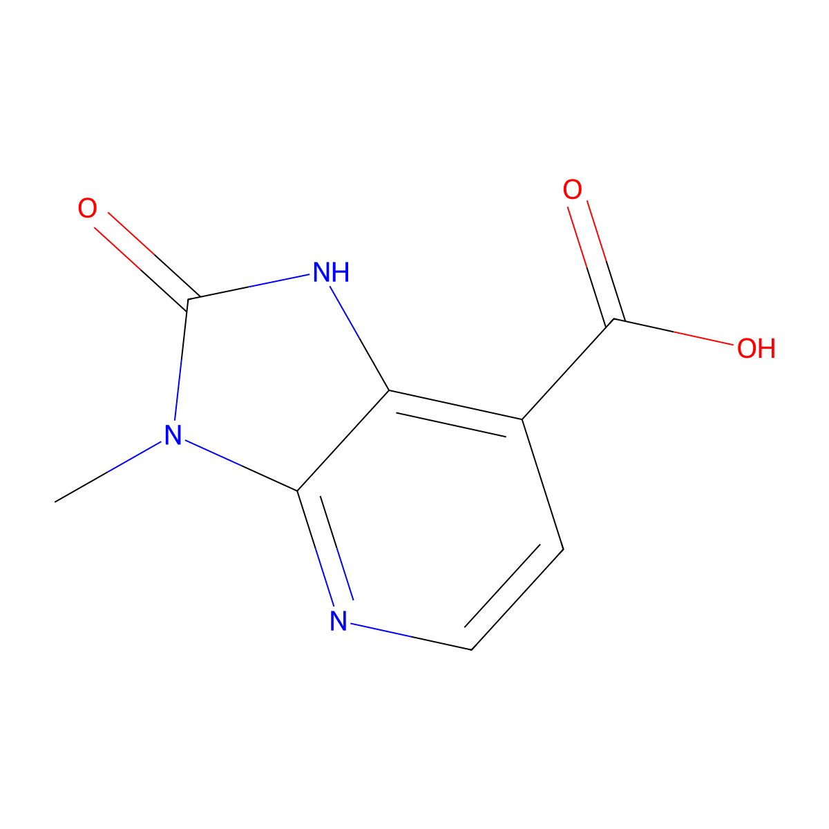 2-hydroxy-3-methyl-3H-imidazo[4,5-b]pyridine-7-carboxylic acid molecular structure, CAS 1782202-27-0
