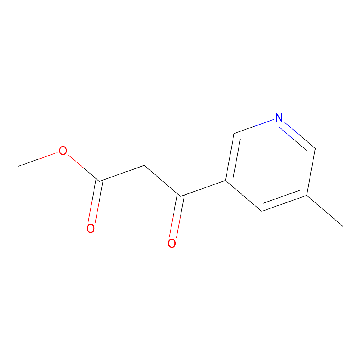Methyl 3-(5-methylpyridin-3-yl)-3-oxopropanoate molecular structure, CAS 1782209-53-3
