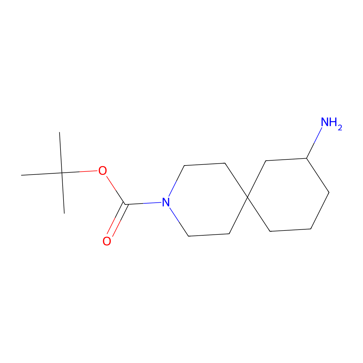 tert-Butyl 8-amino-3-azaspiro[5.5]undecane-3-carboxylate molecular structure, CAS 1782214-37-2