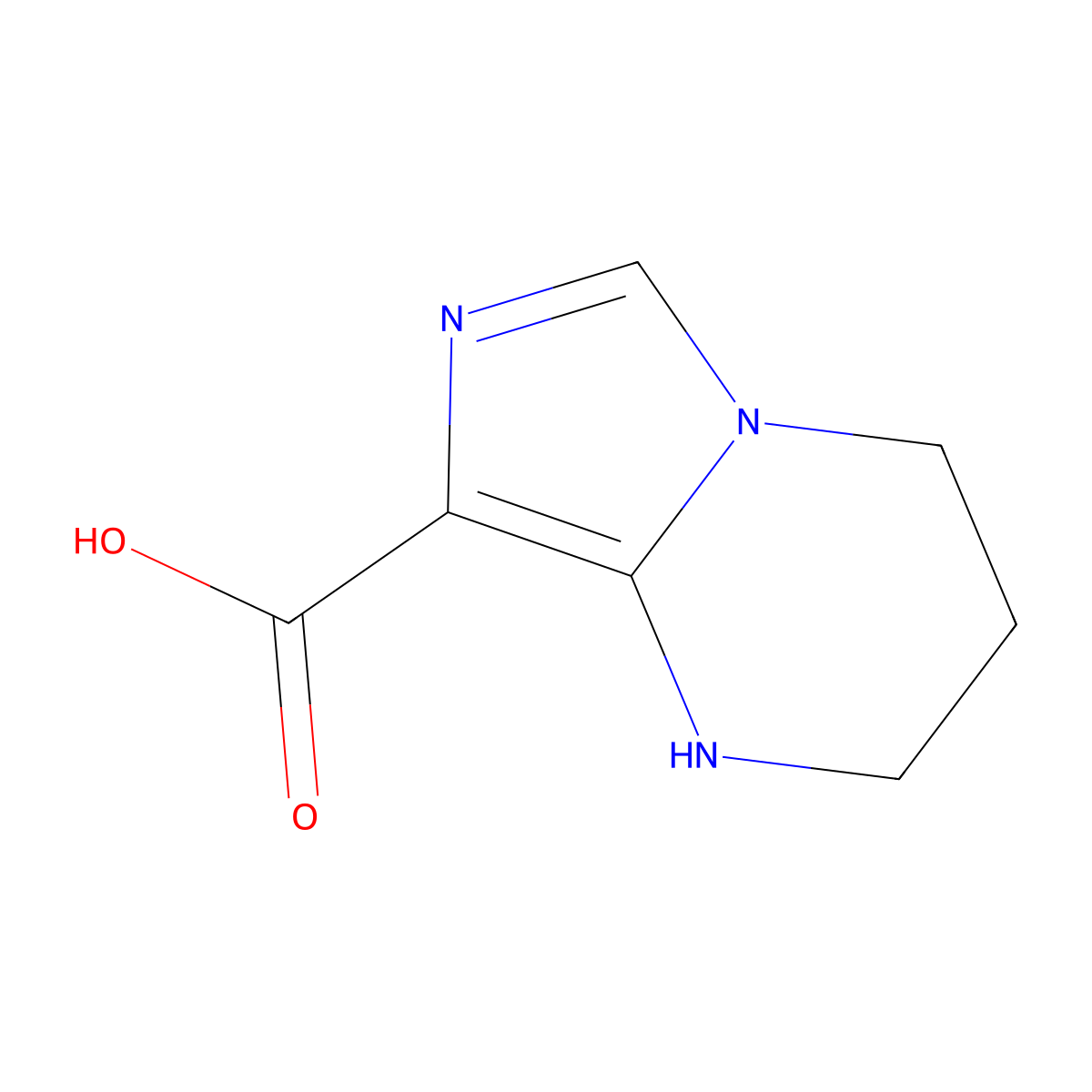 1H,2H,3H,4H-imidazo[1,5-a]pyrimidine-8-carboxylic acid molecular structure, CAS 1782216-43-6