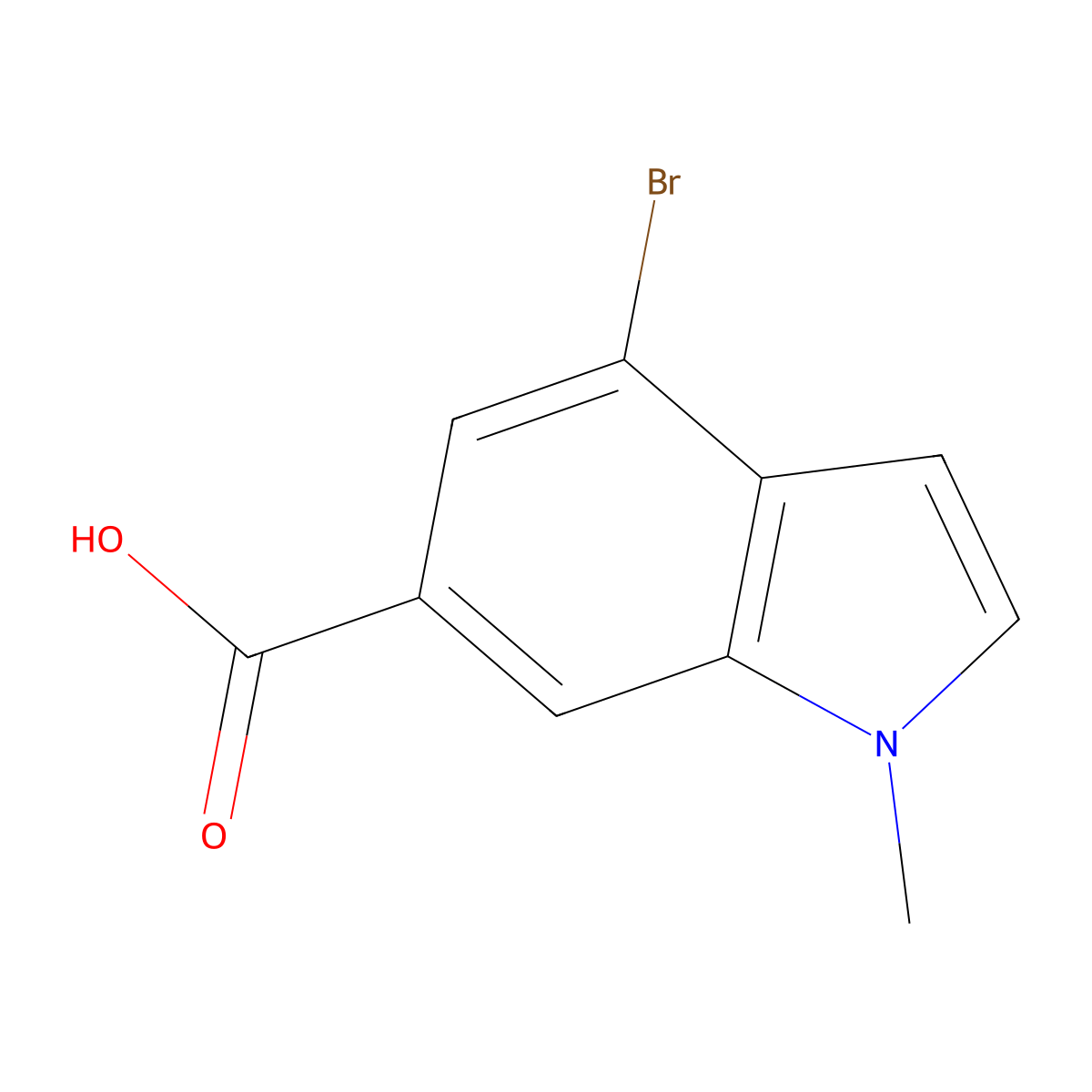 4-Bromo-1-methyl-1H-indole-6-carboxylic acid molecular structure, CAS 1782217-26-8
