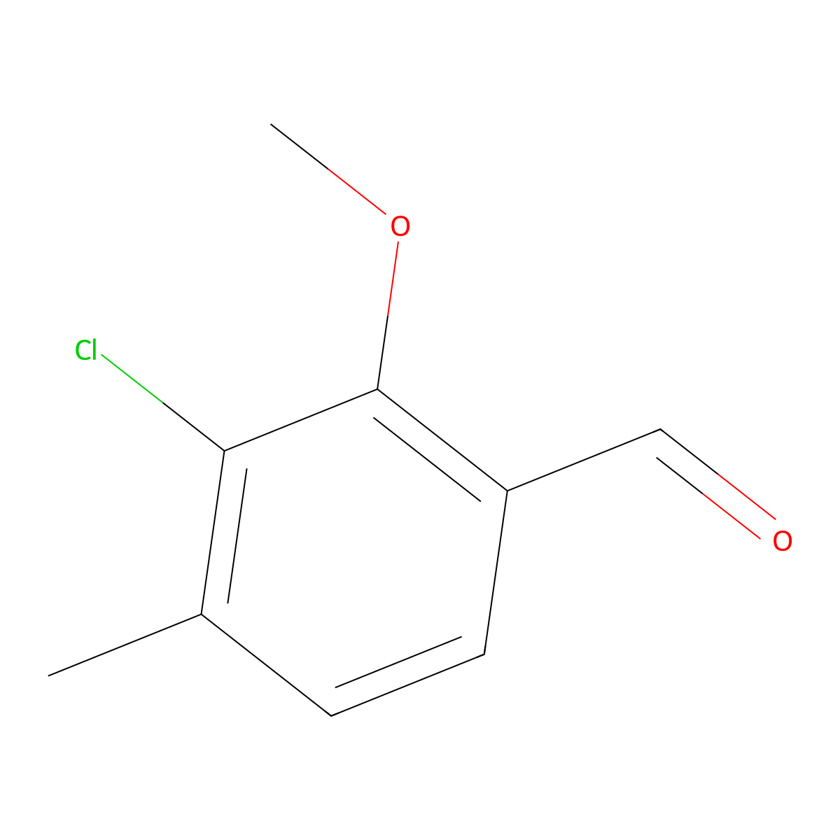 3-Chloro-2-methoxy-4-methylbenzaldehyde molecular structure, CAS 1782217-48-4