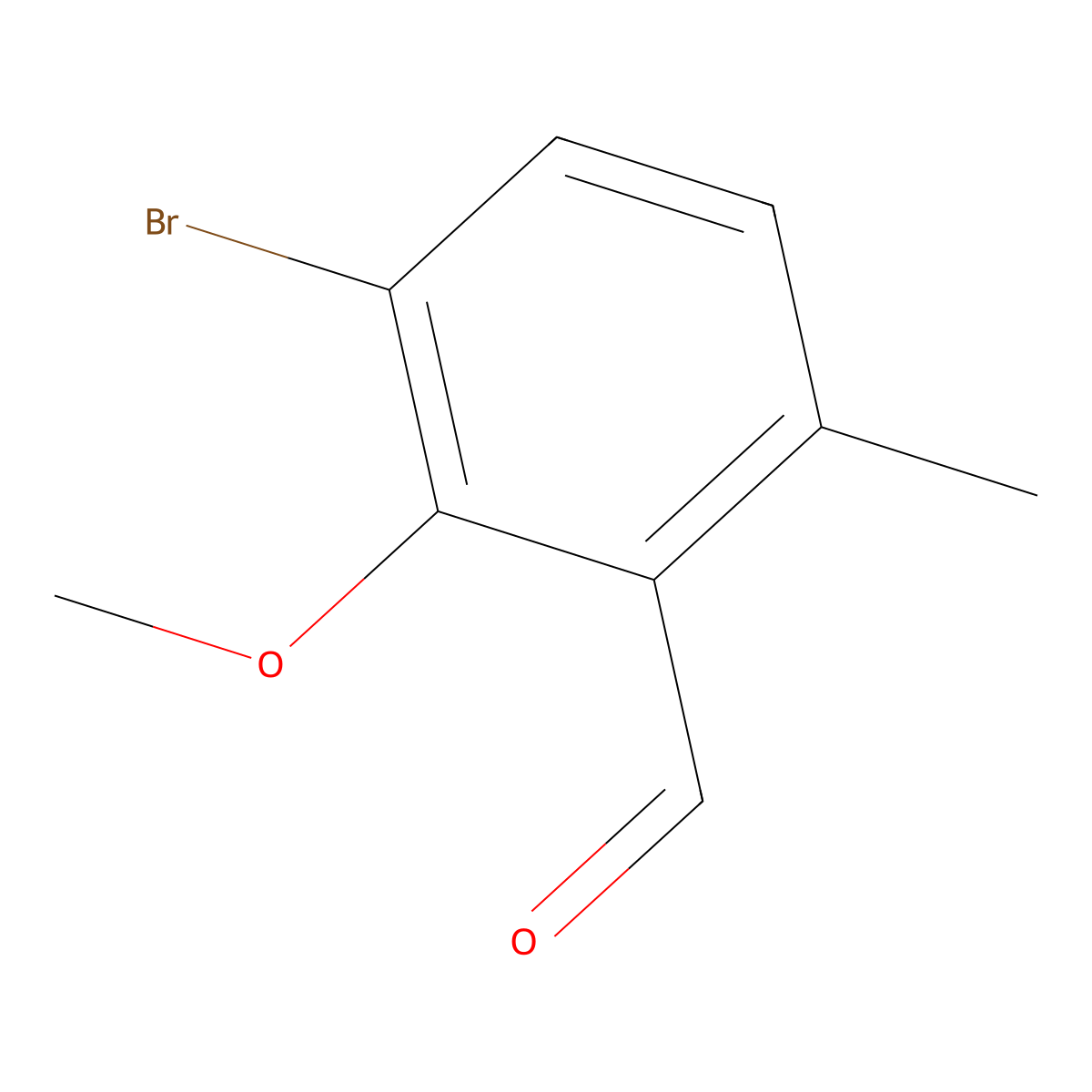 3-Bromo-2-methoxy-6-methylbenzaldehyde molecular structure, CAS 1782219-40-2