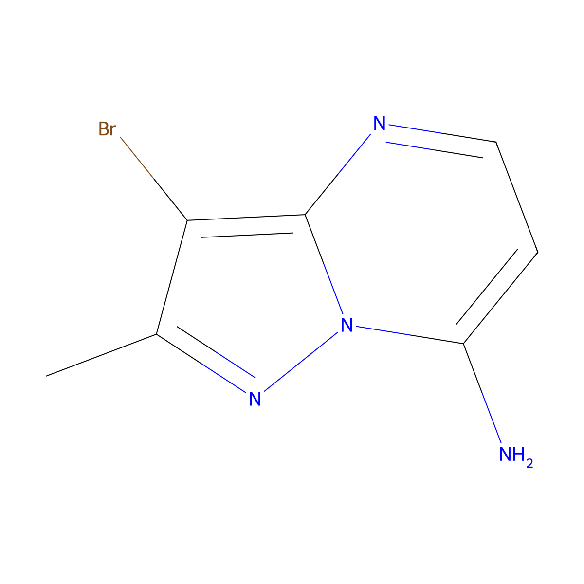 3-Bromo-2-methylpyrazolo[1,5-a]pyrimidin-7-amine molecular structure, CAS 1782219-76-4