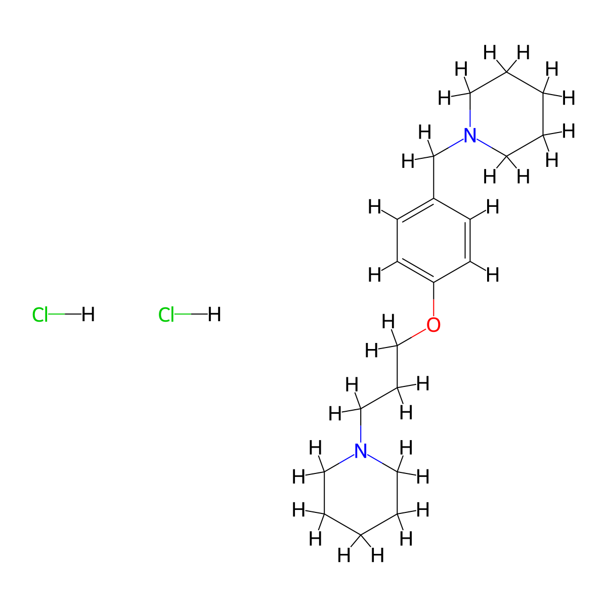 1-(4-(3-(Piperidin-1-yl)propoxy)benzyl)piperidine dihydrochloride molecular structure, CAS 1782228-76-5