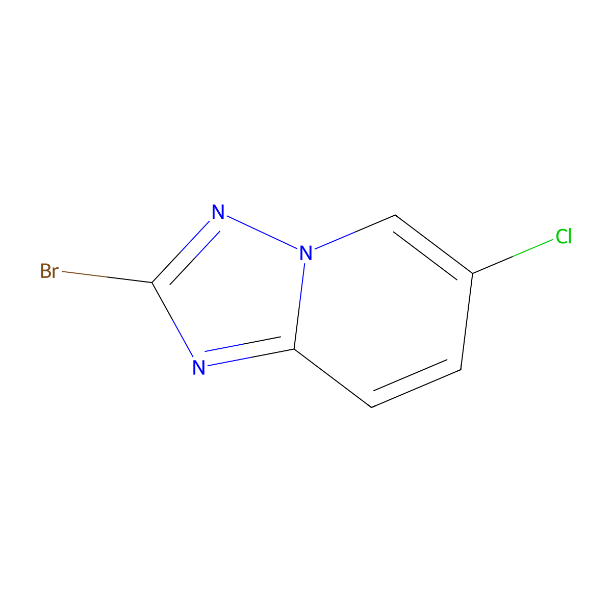2-Bromo-6-chloro-[1,2,4]triazolo[1,5-a]pyridine molecular structure, CAS 1782238-57-6