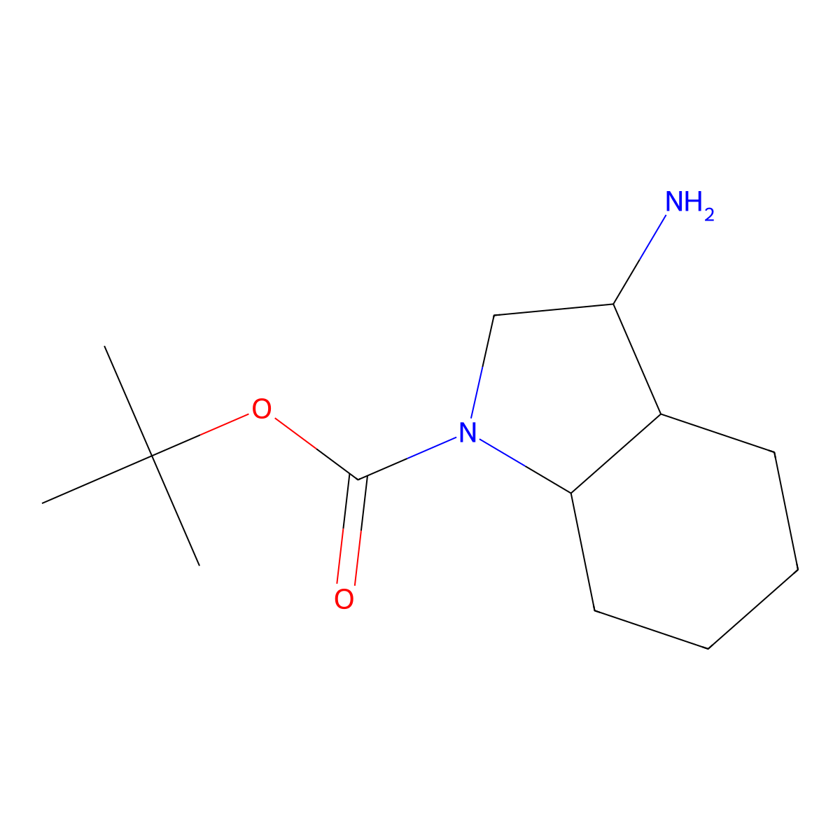 tert-butyl 3-amino-octahydro-1H-indole-1-carboxylate molecular structure, CAS 1782247-66-8