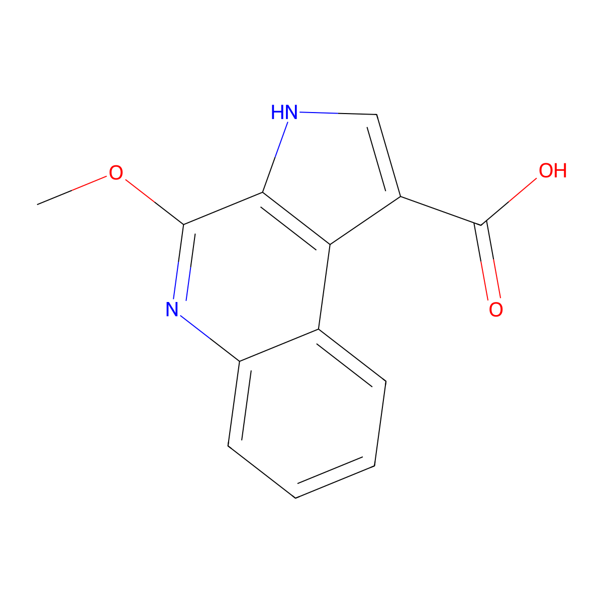 4-methoxy-3H-pyrrolo[2,3-c]quinoline-1-carboxylic acid molecular structure, CAS 1782248-41-2