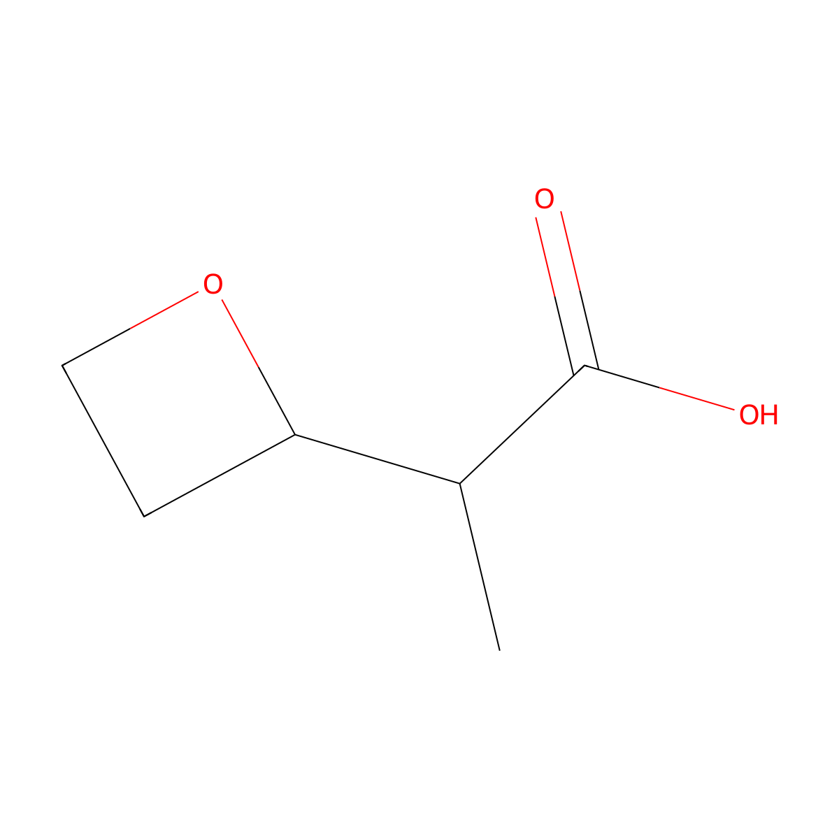 2-(Oxetan-2-yl)propanoic acid molecular structure, CAS 1782249-79-9