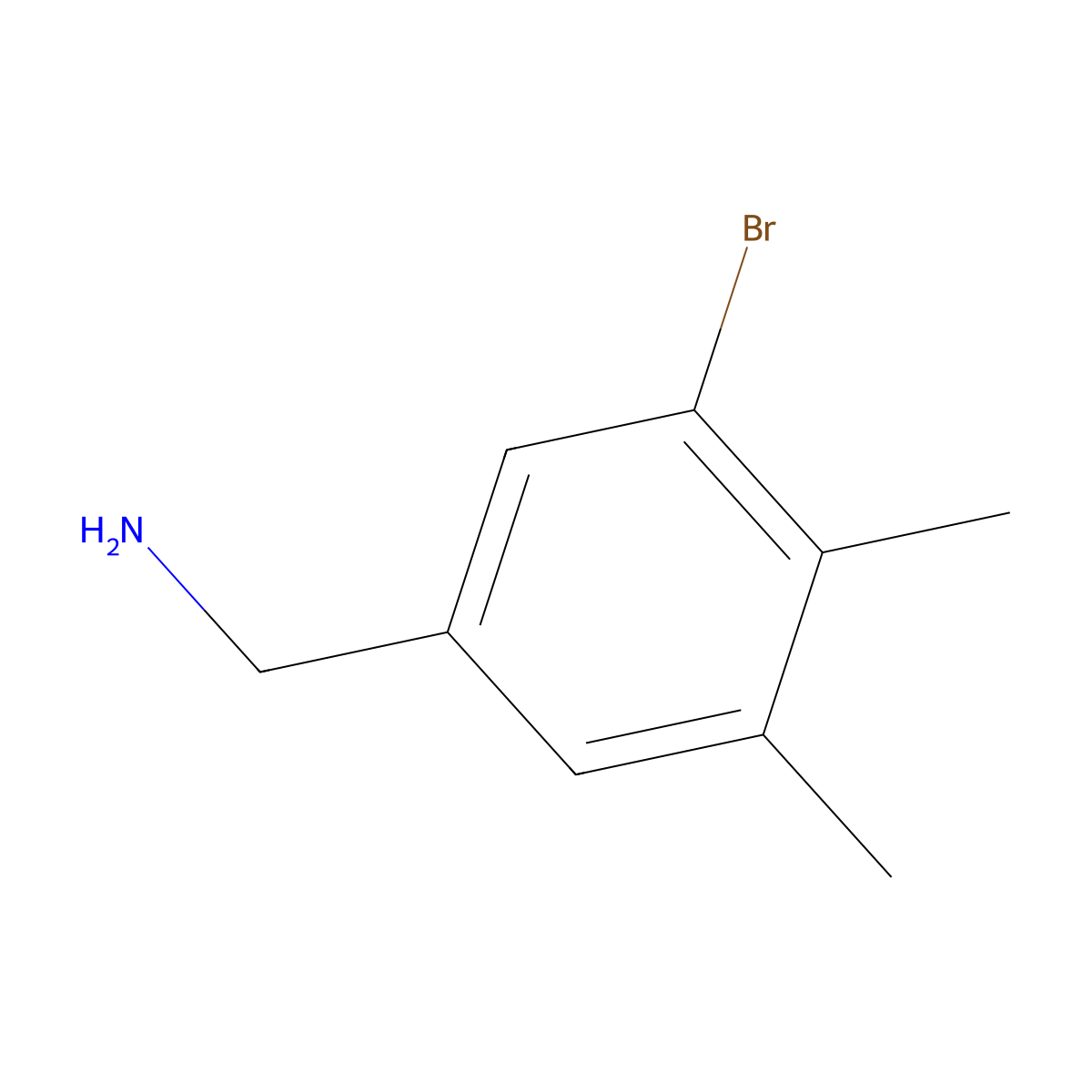 (3-Bromo-4,5-dimethylphenyl)methanamine molecular structure, CAS 1782249-92-6