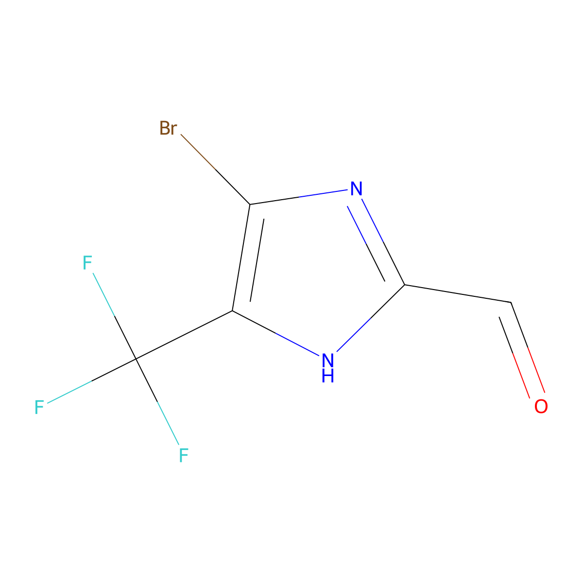 5-bromo-4-(trifluoromethyl)-1H-imidazole-2-carbaldehyde molecular structure, CAS 1782250-66-1